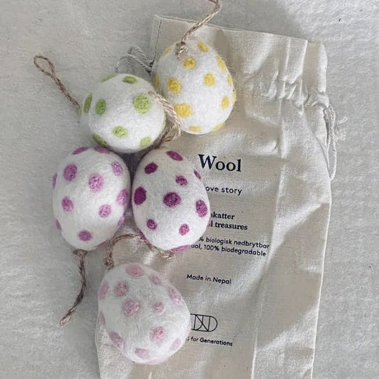 UND 5 stk Wool egg pastellprikker