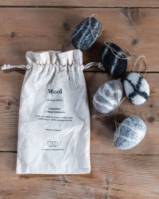UND Påske Ull Egg Rullestein 5stk