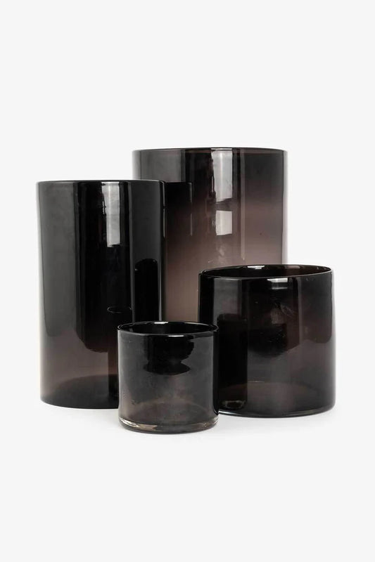 LAMA telysholder sotet glass